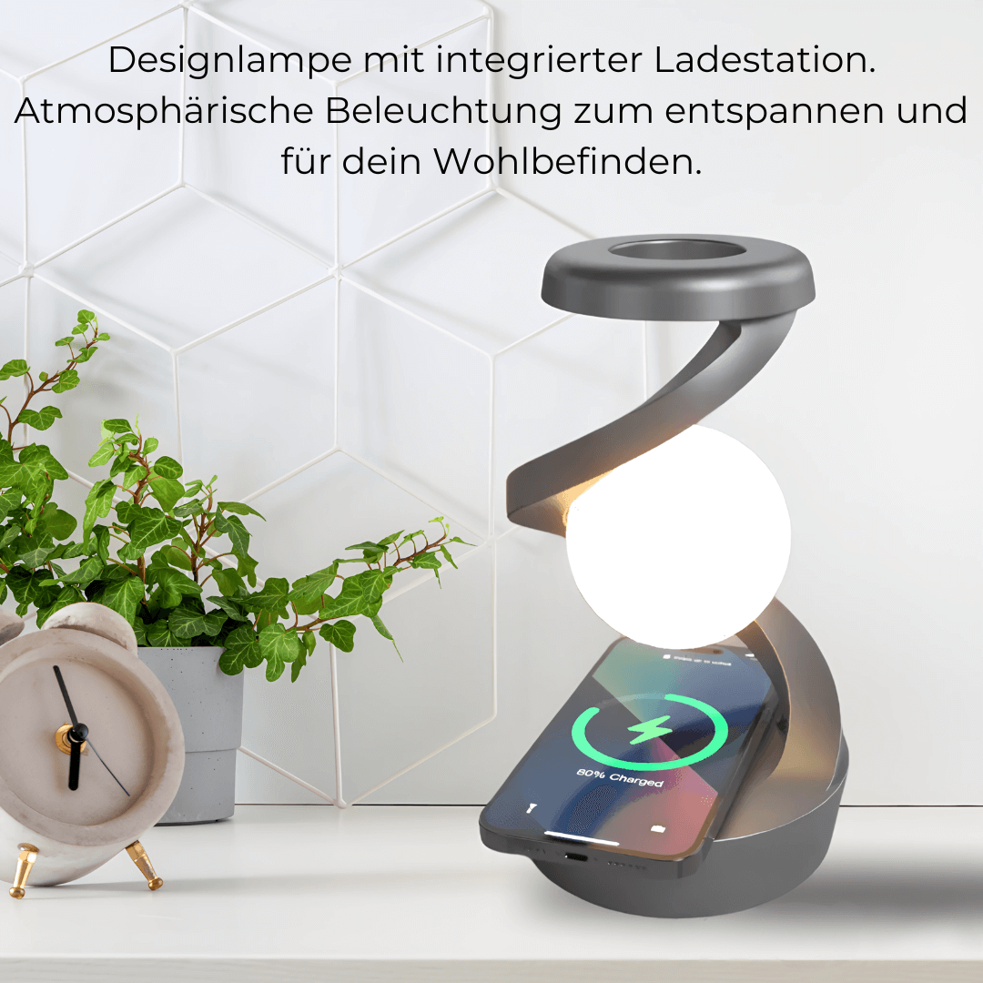 LUMASPIN - Magische Designleuchte mit eingebauter Ladevorrichtung