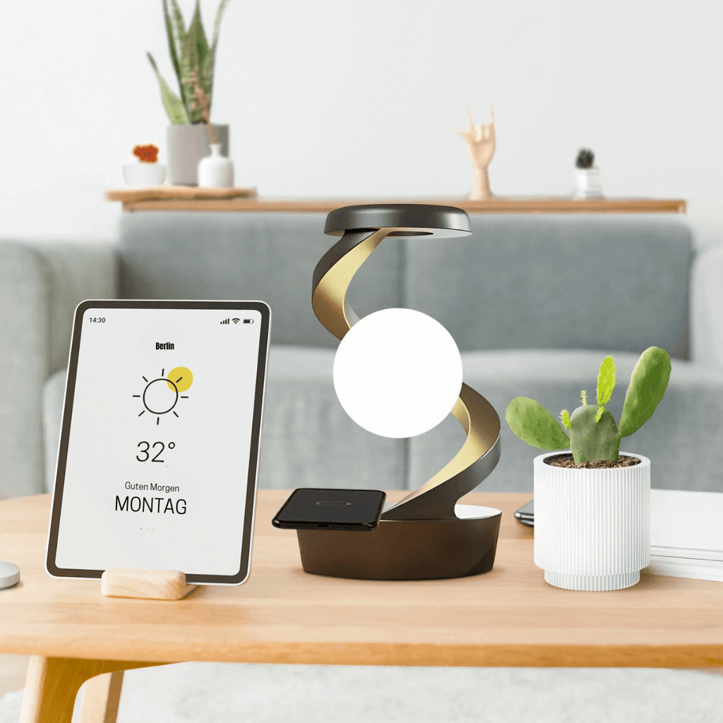 LUMASPIN - Magische Designleuchte mit eingebauter Ladevorrichtung